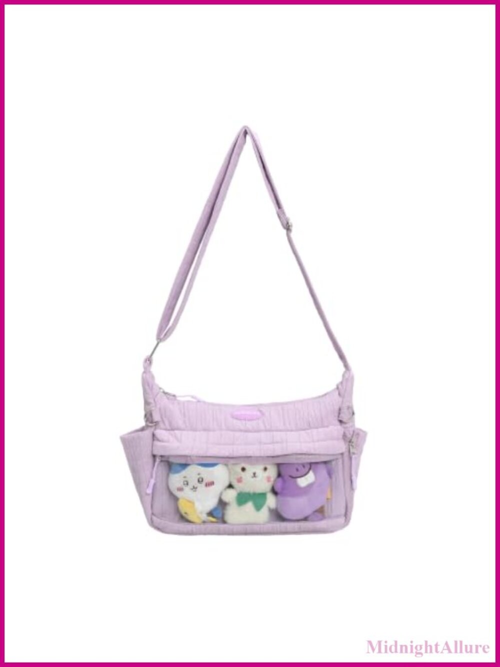 ITA Bag Crossbody Purse Nylon Quilted Pin Display Shoulder Bag with Insert